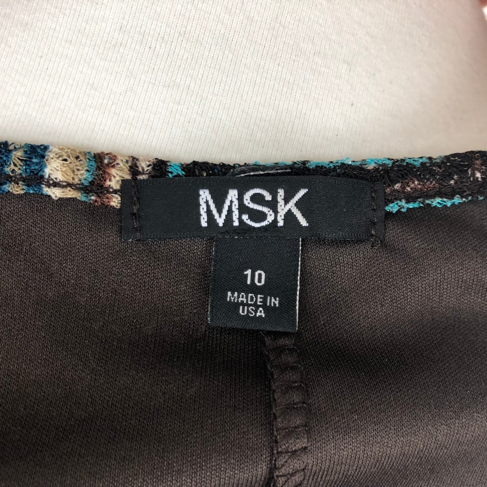 MSK 10 Chevron Dress Boho Flutter Sleeve - Picture 2 of 8